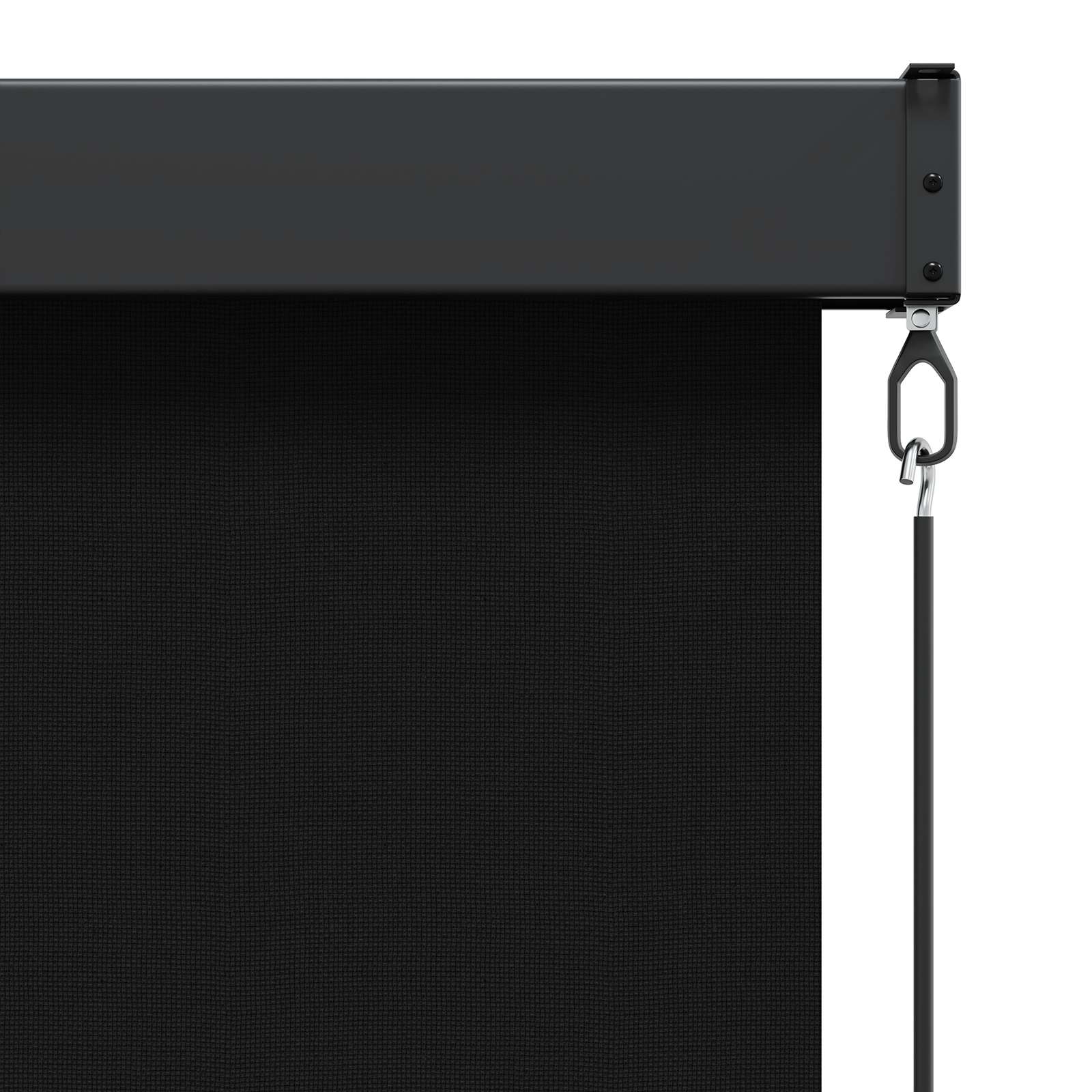 Rolo zavjesa Crna 160 x 250 cm Tkanina i aluminij