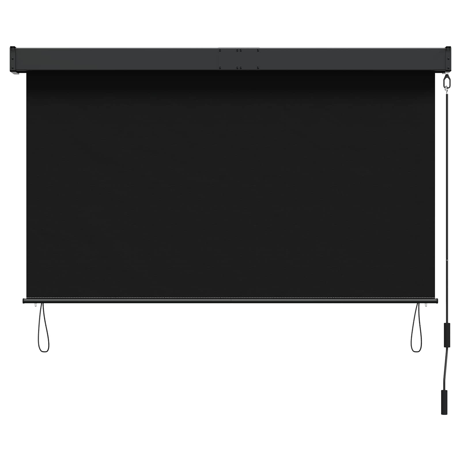 Rolo zavjesa Crna 180 x 250 cm Tkanina i aluminij