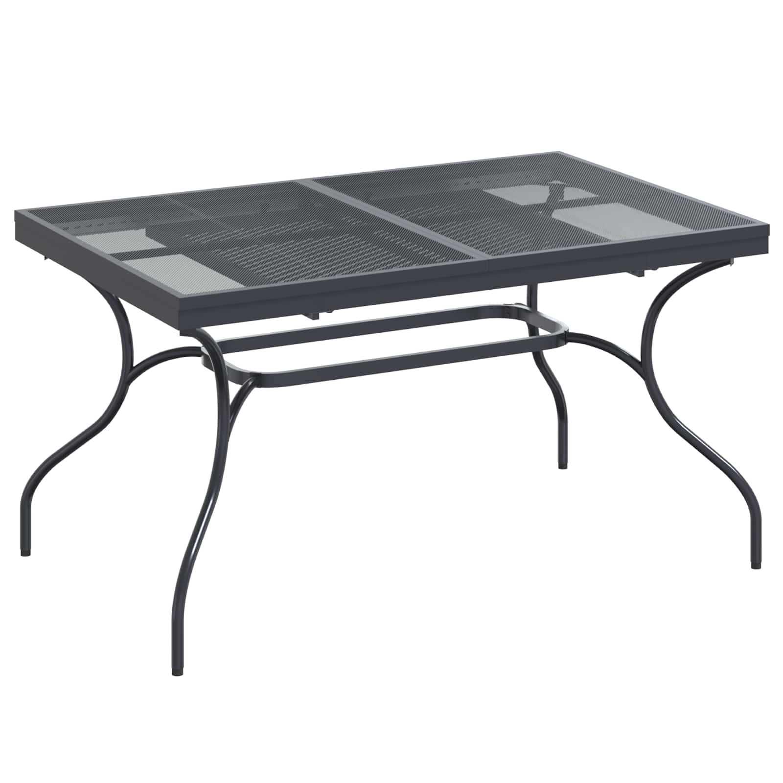 Produživi Mrežasti Stol za Jelo Antracit 212 x 90 x 76 cm Čelik