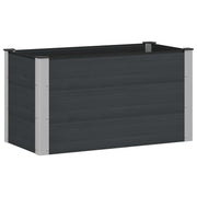 Povišena vrtna gredica Crna 100 x 50 x 54 cm WPC i aluminij