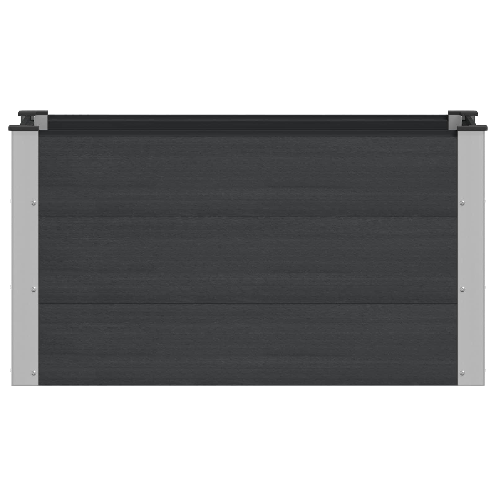 Povišena vrtna gredica Crna 100 x 50 x 54 cm WPC i aluminij