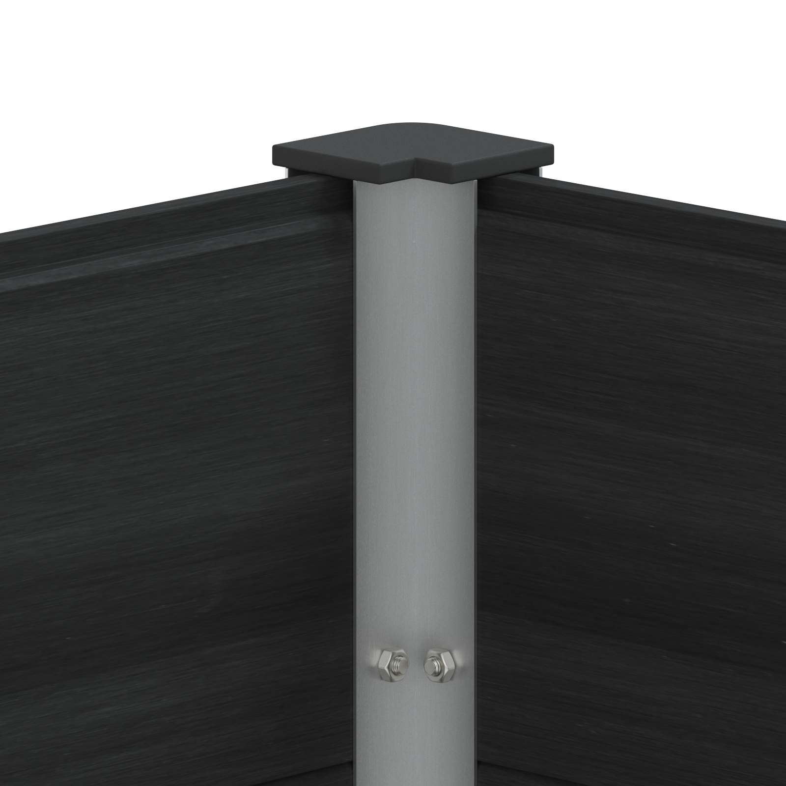 Povišena vrtna gredica Crna 100 x 50 x 91 cm
