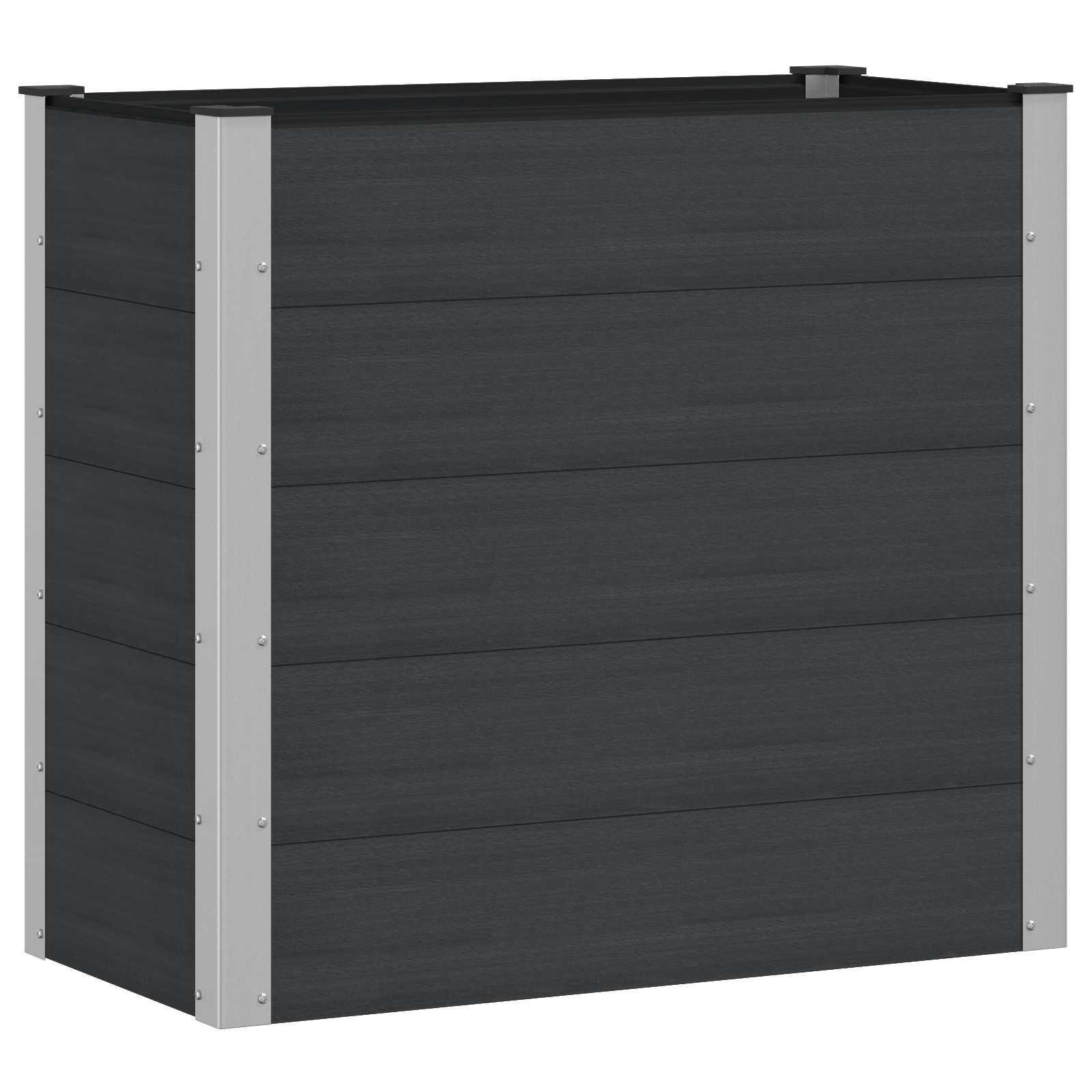Povišena vrtna gredica Crna 100 x 50 x 91 cm