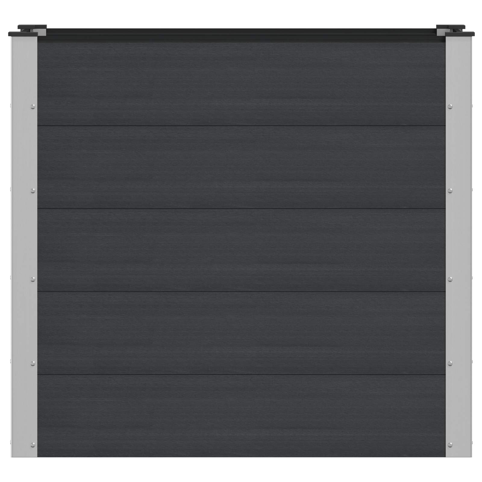 Povišena vrtna gredica Crna 100 x 50 x 91 cm