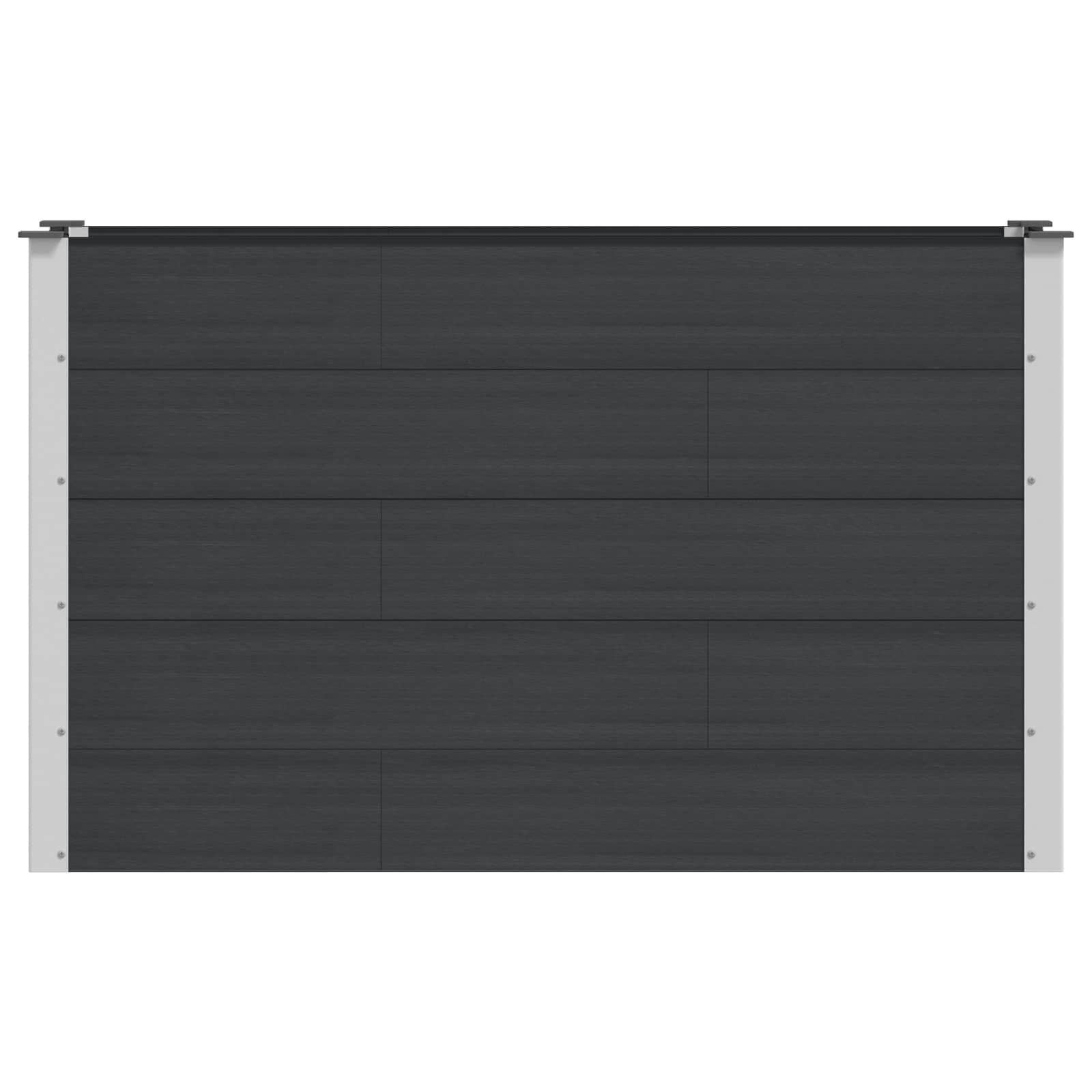 Povišena vrtna gredica Crna 150 x 50 x 91 cm