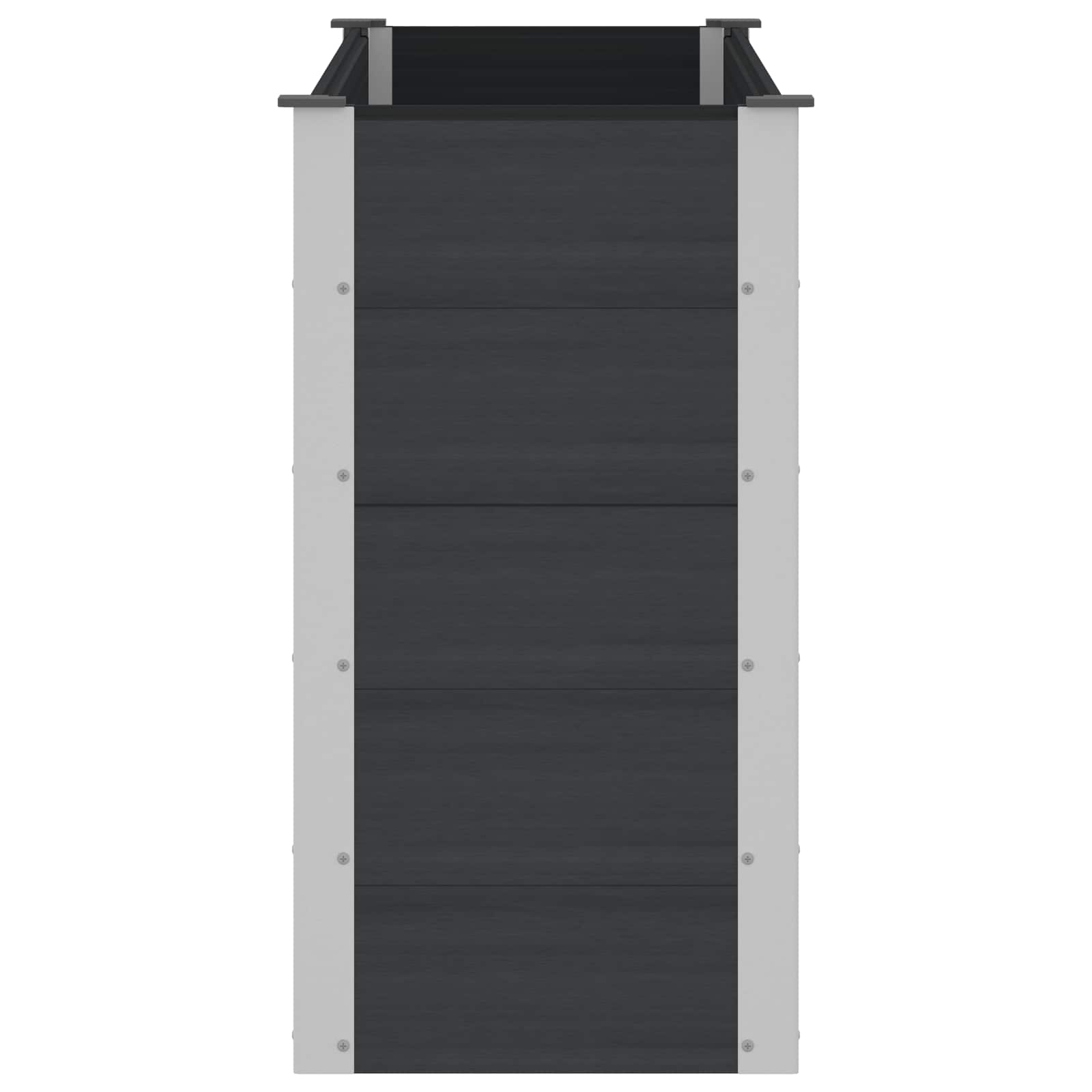 Povišena vrtna gredica Crna 150 x 50 x 91 cm