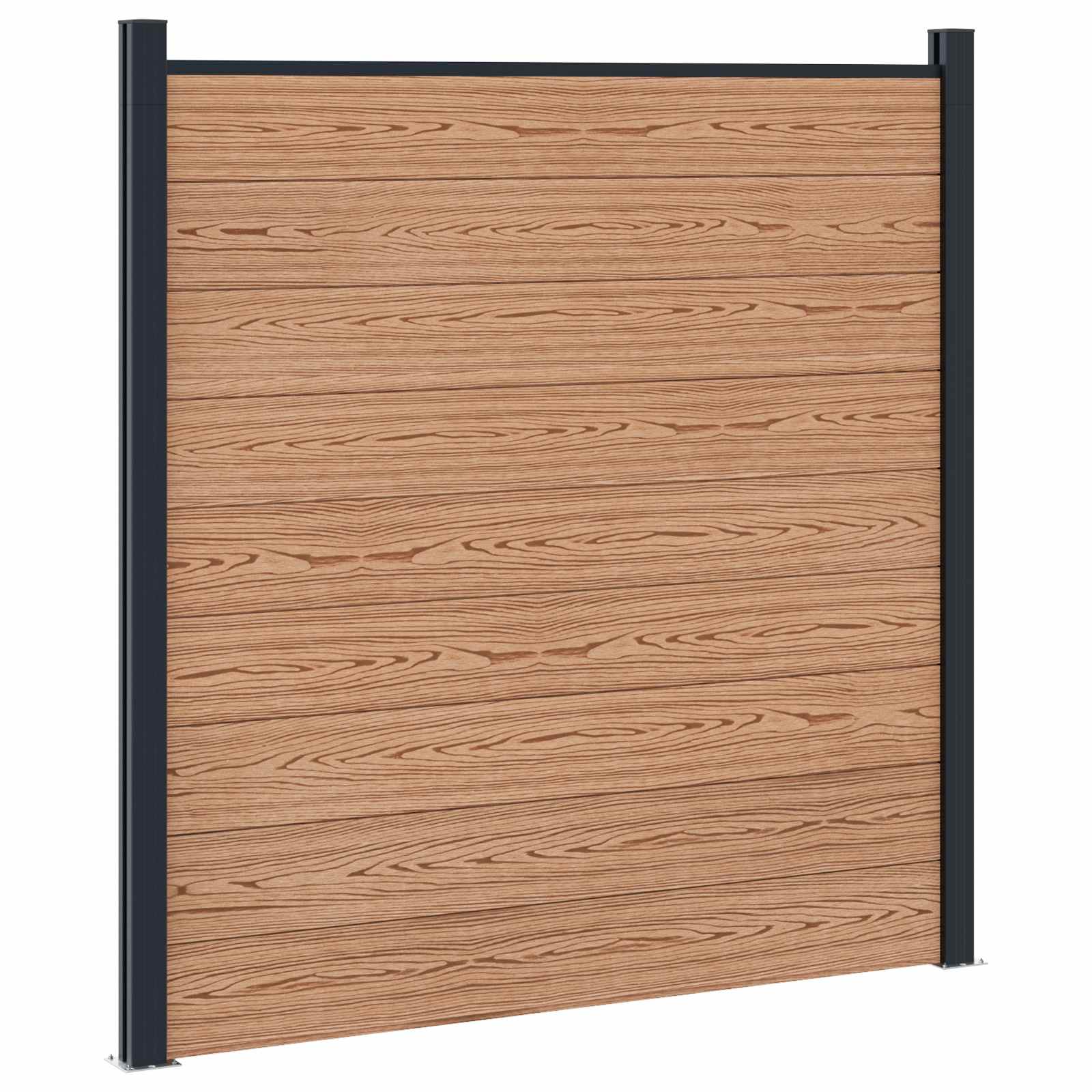 Panel ograde WPC i aluminij Smeđa