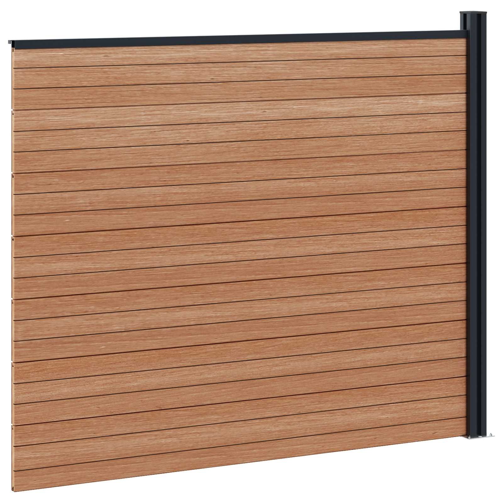 Panel ograde WPC i aluminij Smeđa
