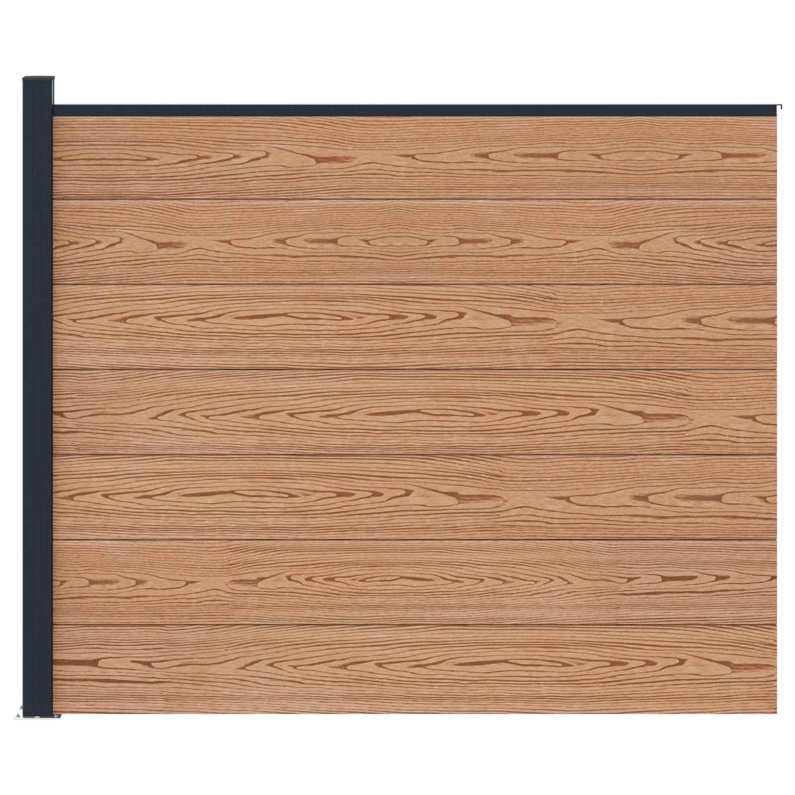 Panel ograde WPC i aluminij Smeđa