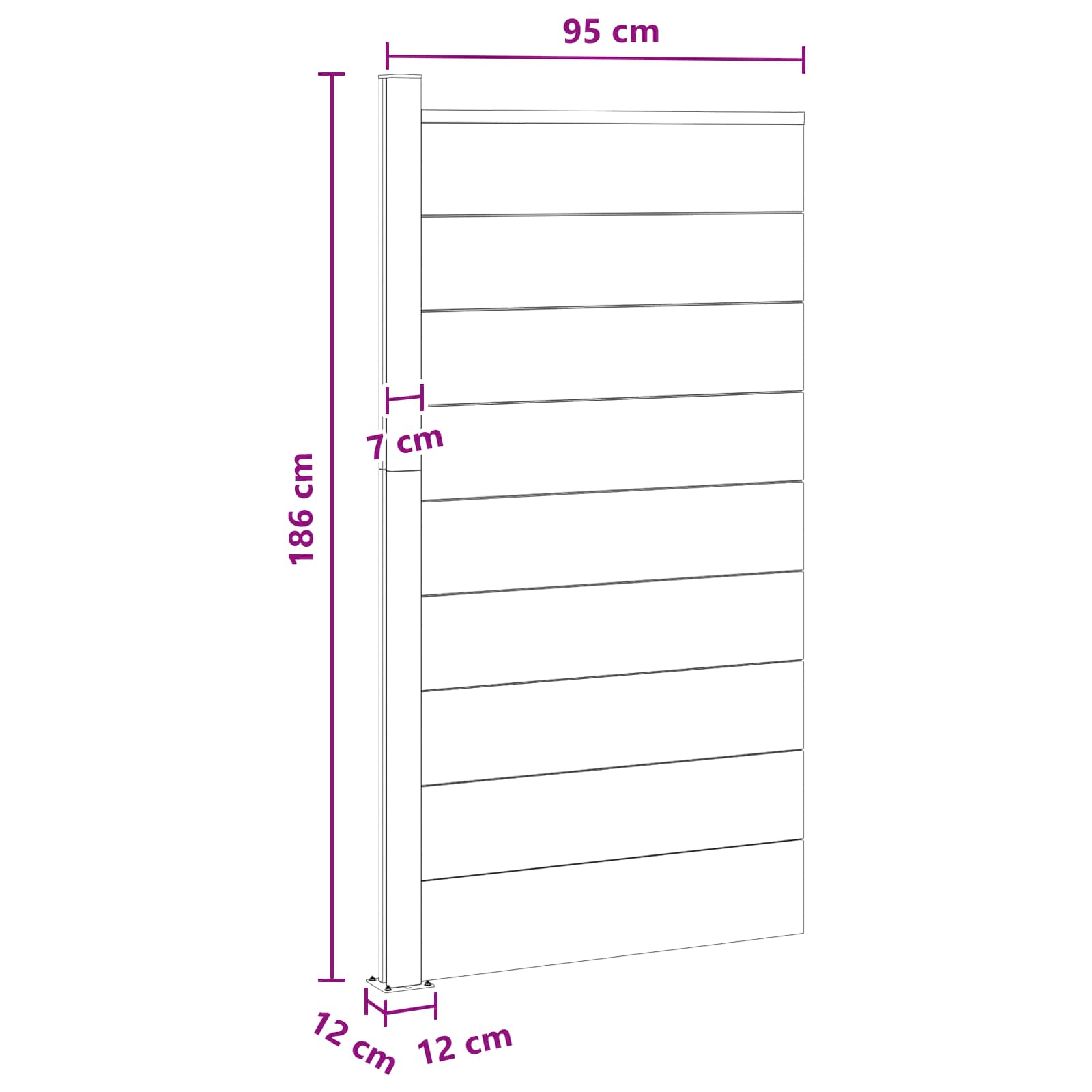 Panel ograde WPC i aluminij Smeđa