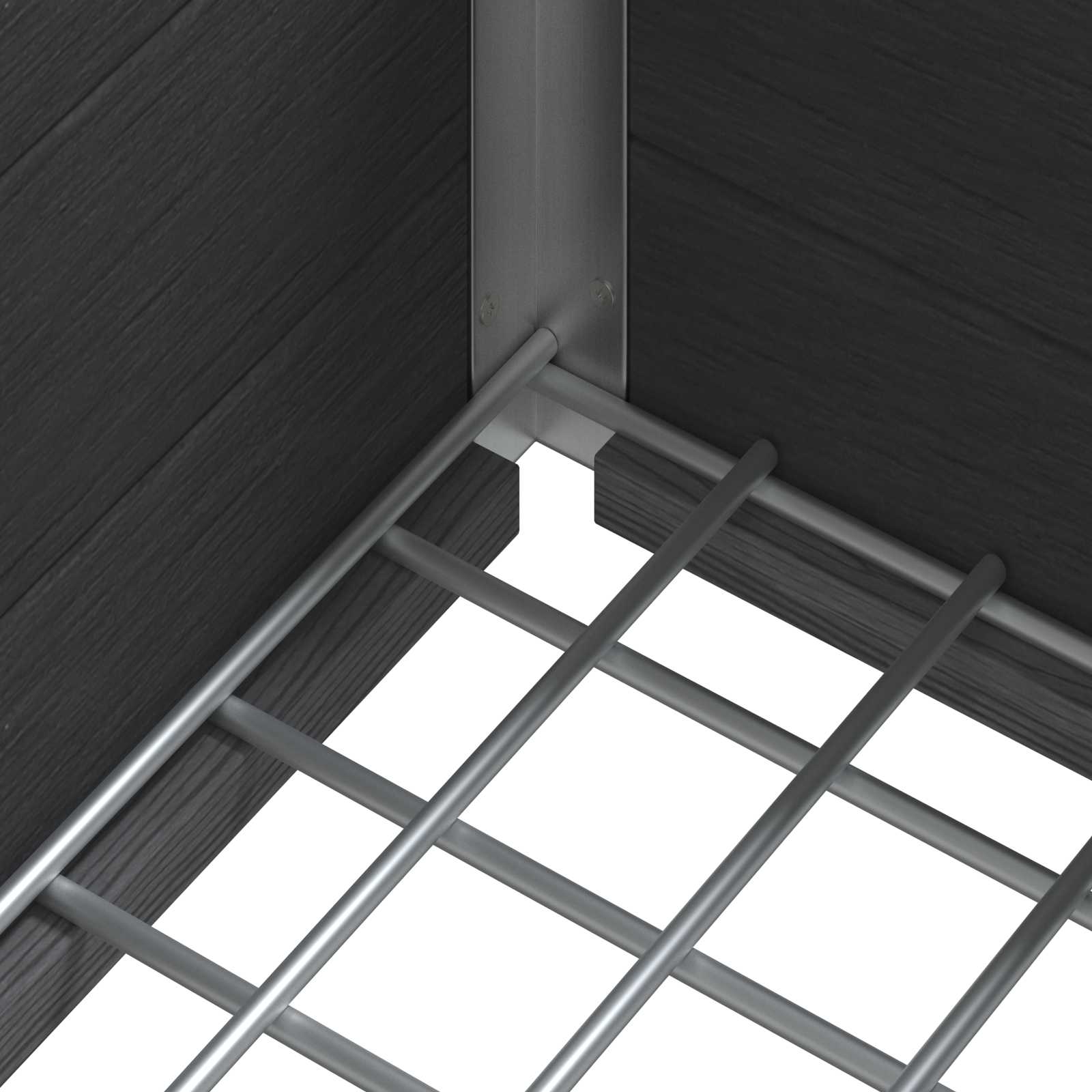 Povišena vrtna gredica Siva 50 x 30 x 22 cm WPC i aluminij