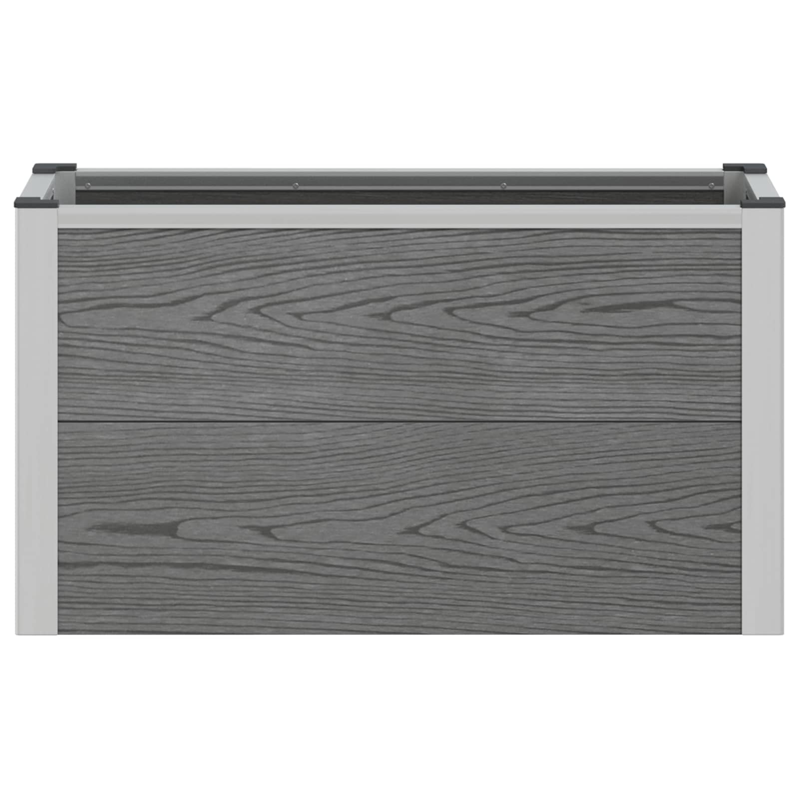 Povišena vrtna gredica Siva 75 x 30 x 42 cm WPC i aluminij