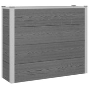 Povišena vrtna gredica Siva 100 x 30 x 82 cm WPC i aluminij
