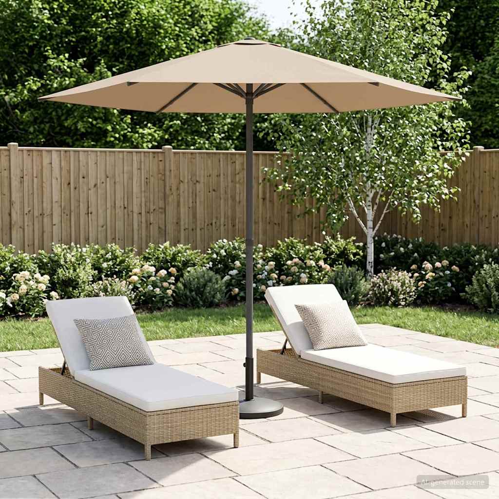 Vrtni suncobran 230 x 230 cm Poliester Pravokutni Sivosmeđa