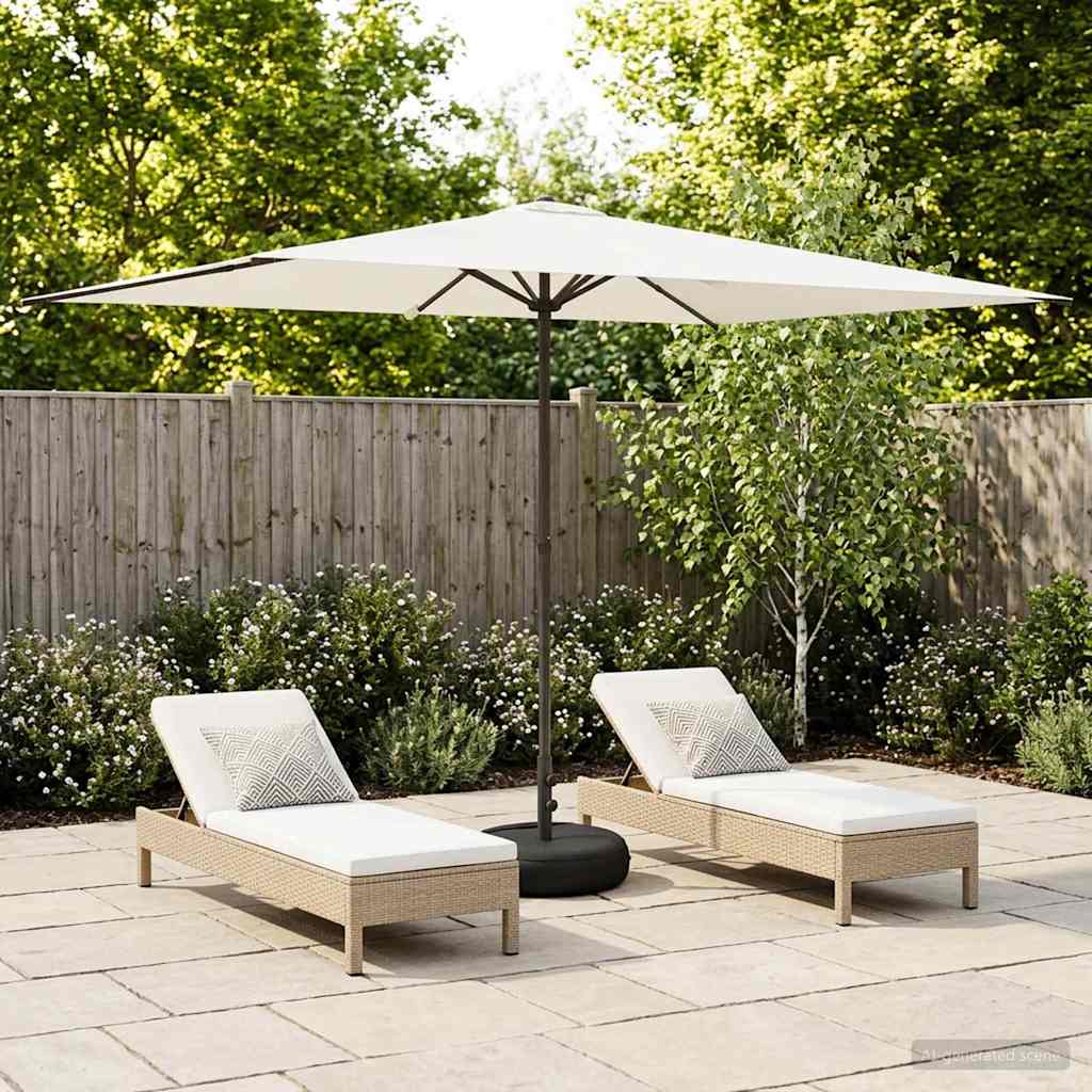 Vrtni Parasol s Podnožjem 200 x 300 cm Poliester Pravokutni