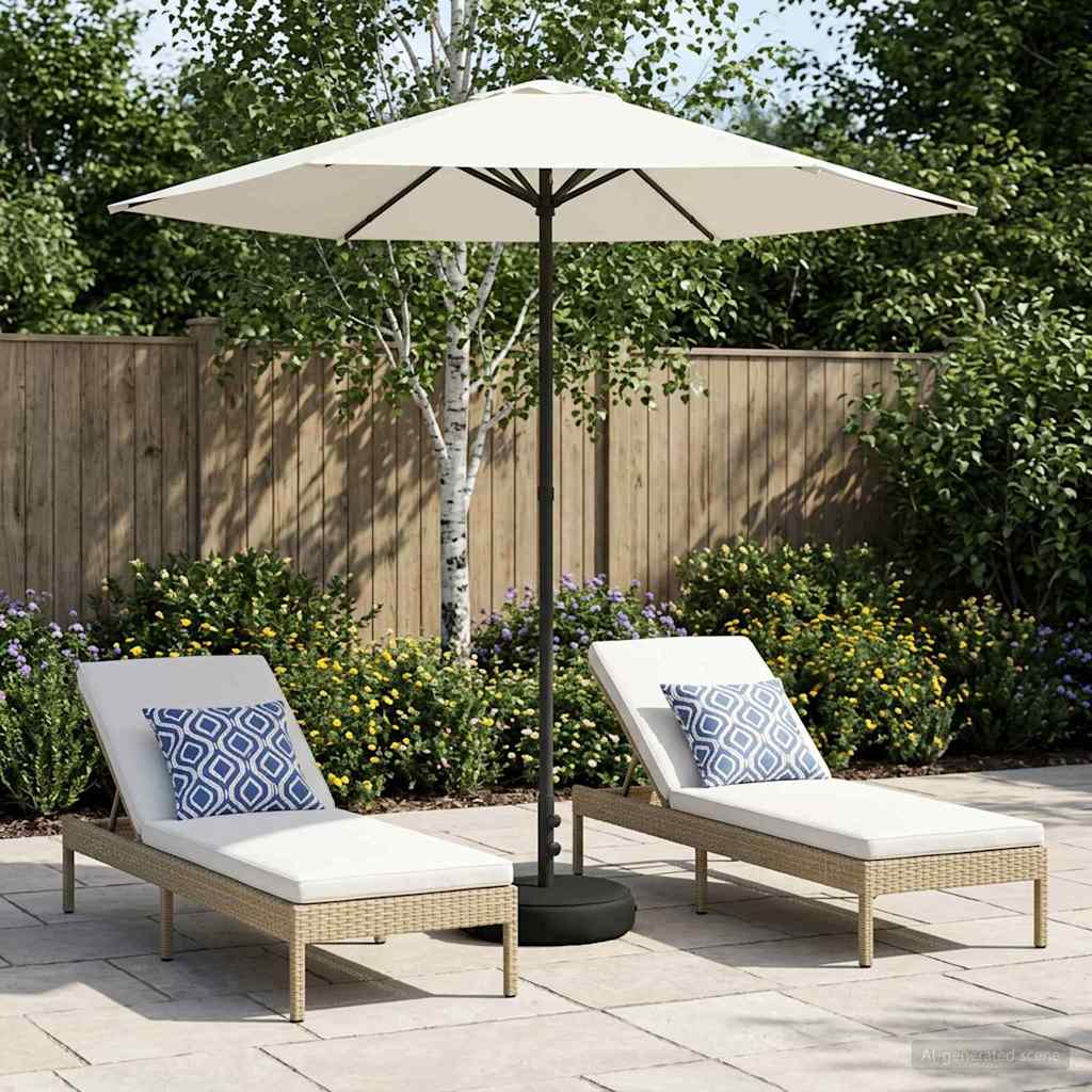 Vrtni Parasol s Podnožjem 230 x 230 cm Poliester Pravokutni