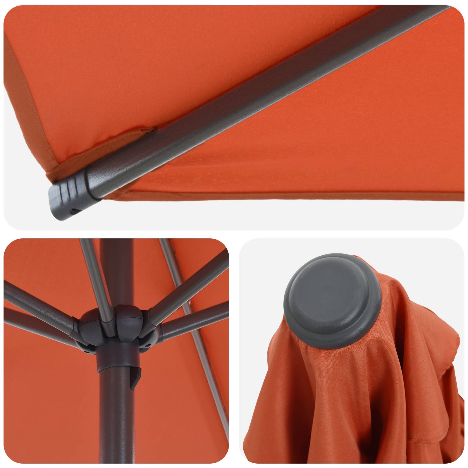 Vrtni Parasol s Podnožjem 230 x 230 cm Poliester Pravokutni