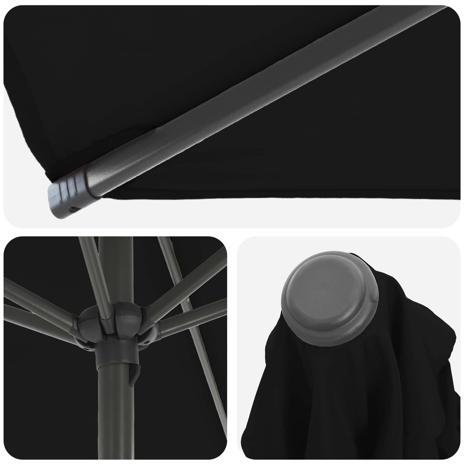 Vrtni Parasol s Podnožjem 300 x 300 cm Poliester Pravokutni
