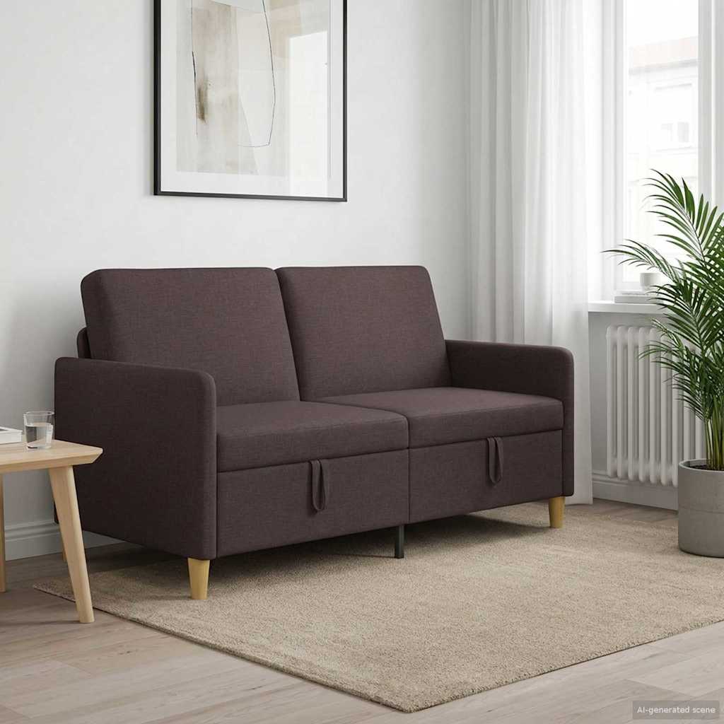 Sofa s pohranom Tamno smeđa 152 x 78 x 87 cm Poliester