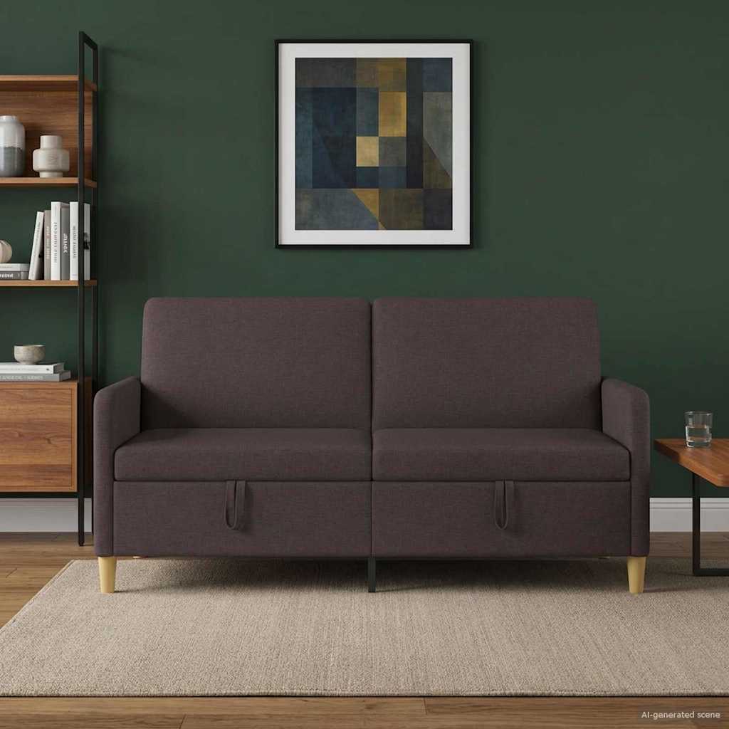 Sofa s pohranom Tamno smeđa 172 x 78 x 87 cm Poliester