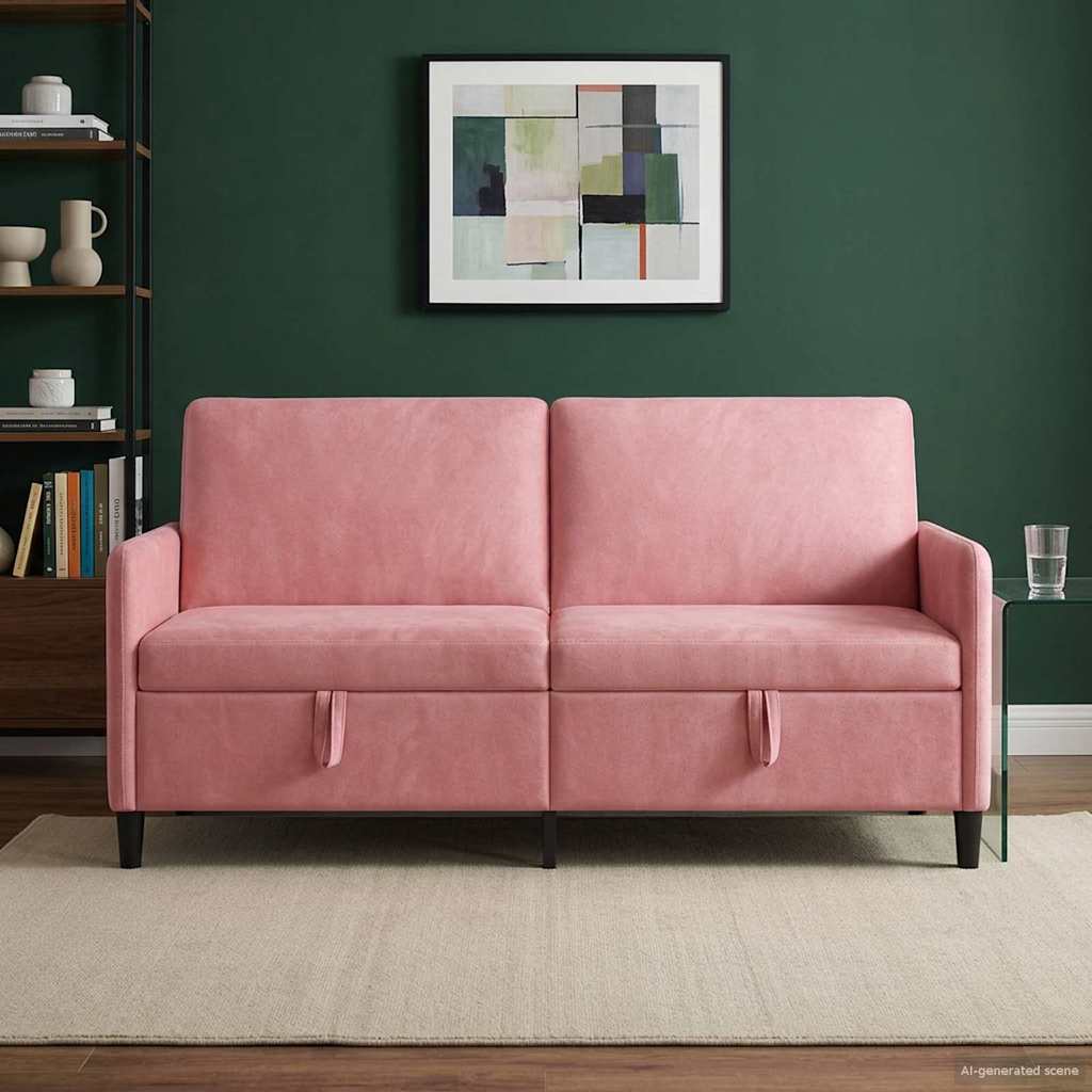 Sofa s pohranom Ružičasta 172 x 78 x 87 cm Poliester