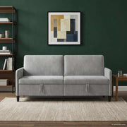 Sofa s pohranom Svjetlosiva 192 x 78 x 87 cm Poliester