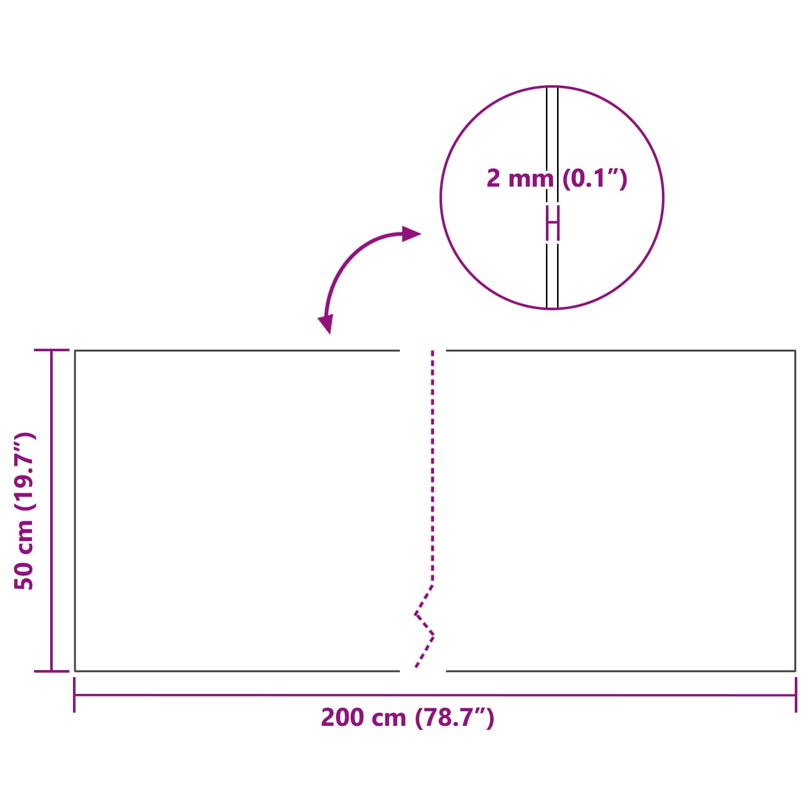 Role pluta Smeđa 200 x 50 x 0,2 cm Pluta