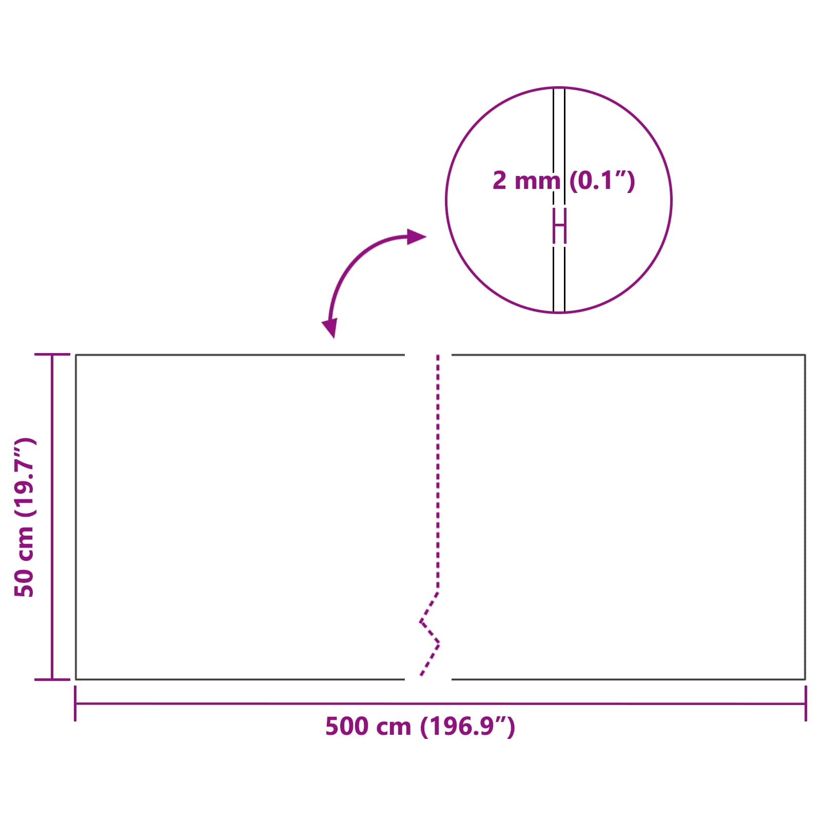 Role pluta Smeđa 500 x 50 x 0,2 cm Pluta