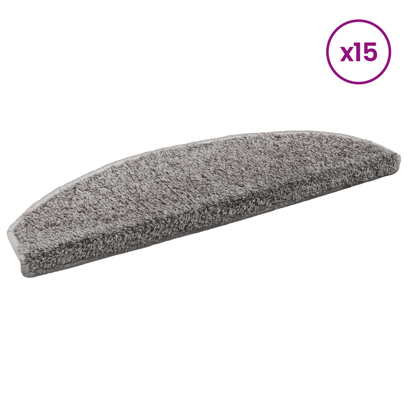 Samoljepljivi stepenasti ulošci 15 pcs Siva 80 x 24,5 x 3,5 cm