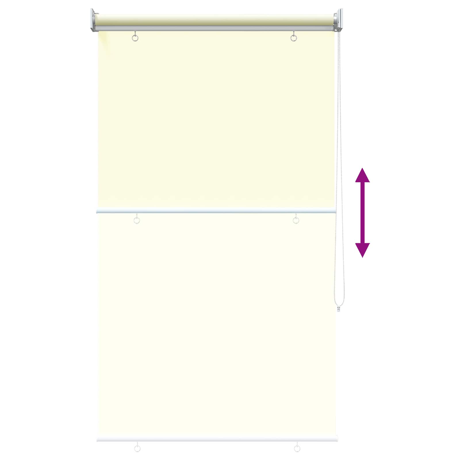 Roleta zaštita od UV zračenja Krem 60 x 140 cm Poliester