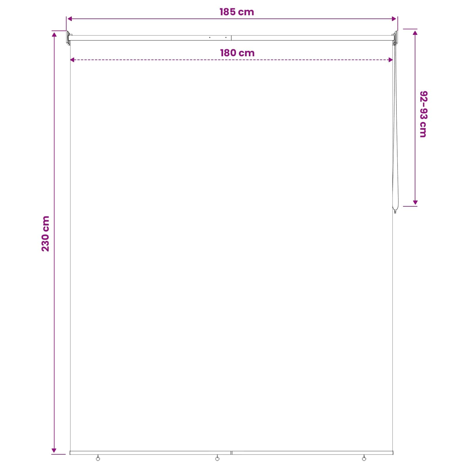 Roleta zaštita od UV zračenja Krem 180 x 230 cm Poliester