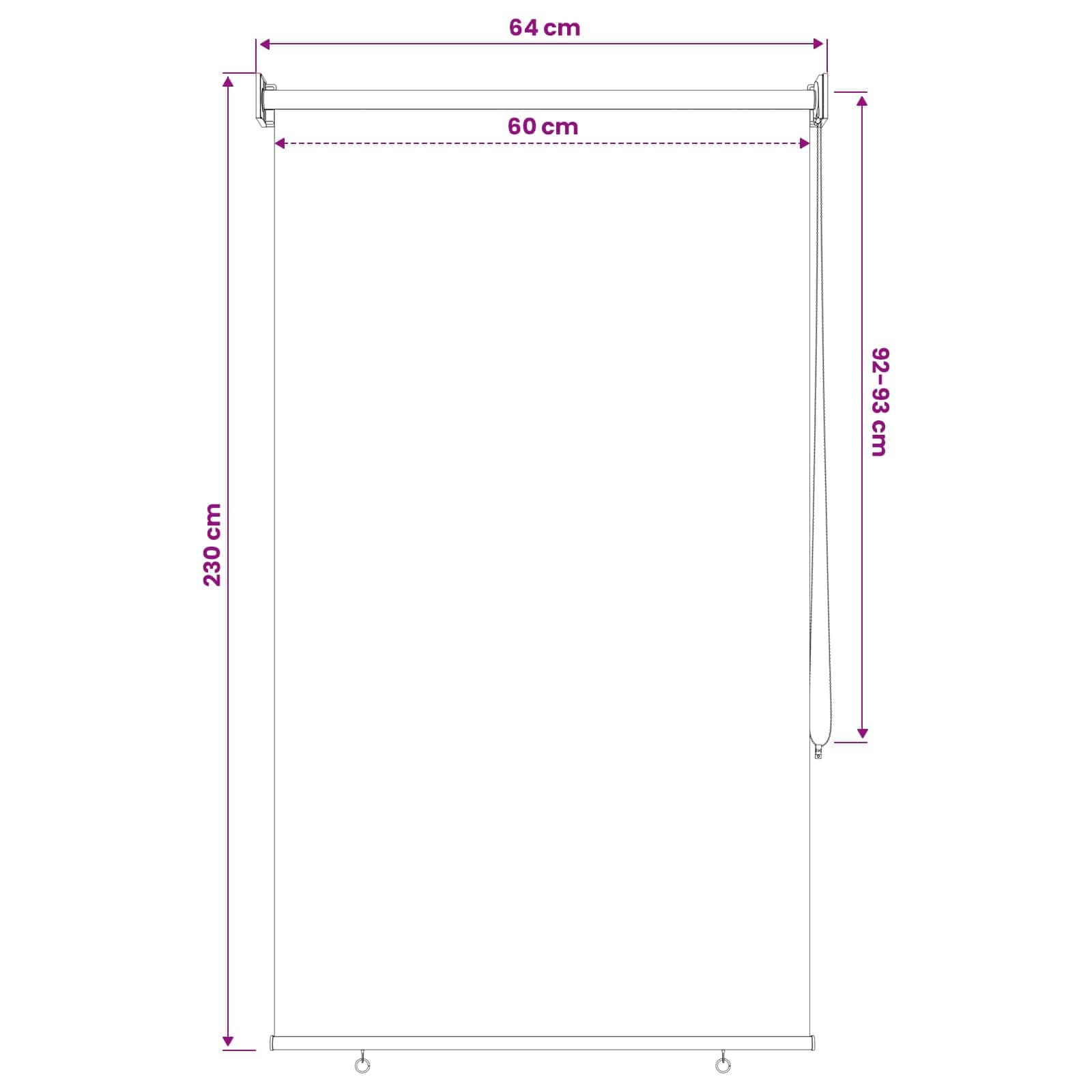 Roleta zaštita od UV zračenja Antracit 80 x 230 cm Poliester
