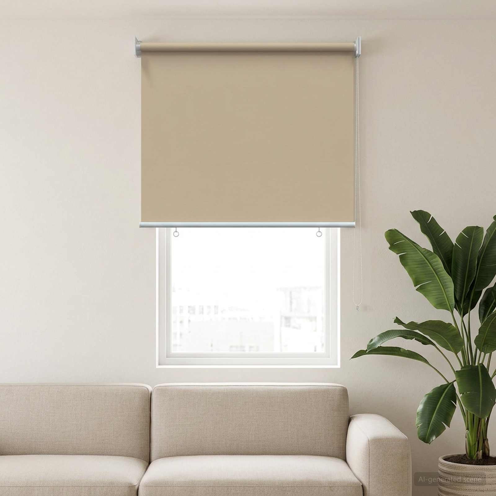 Rolo zavjesa za vanjsku uporabu s UV zaštitom Bež 60 x 140 cm