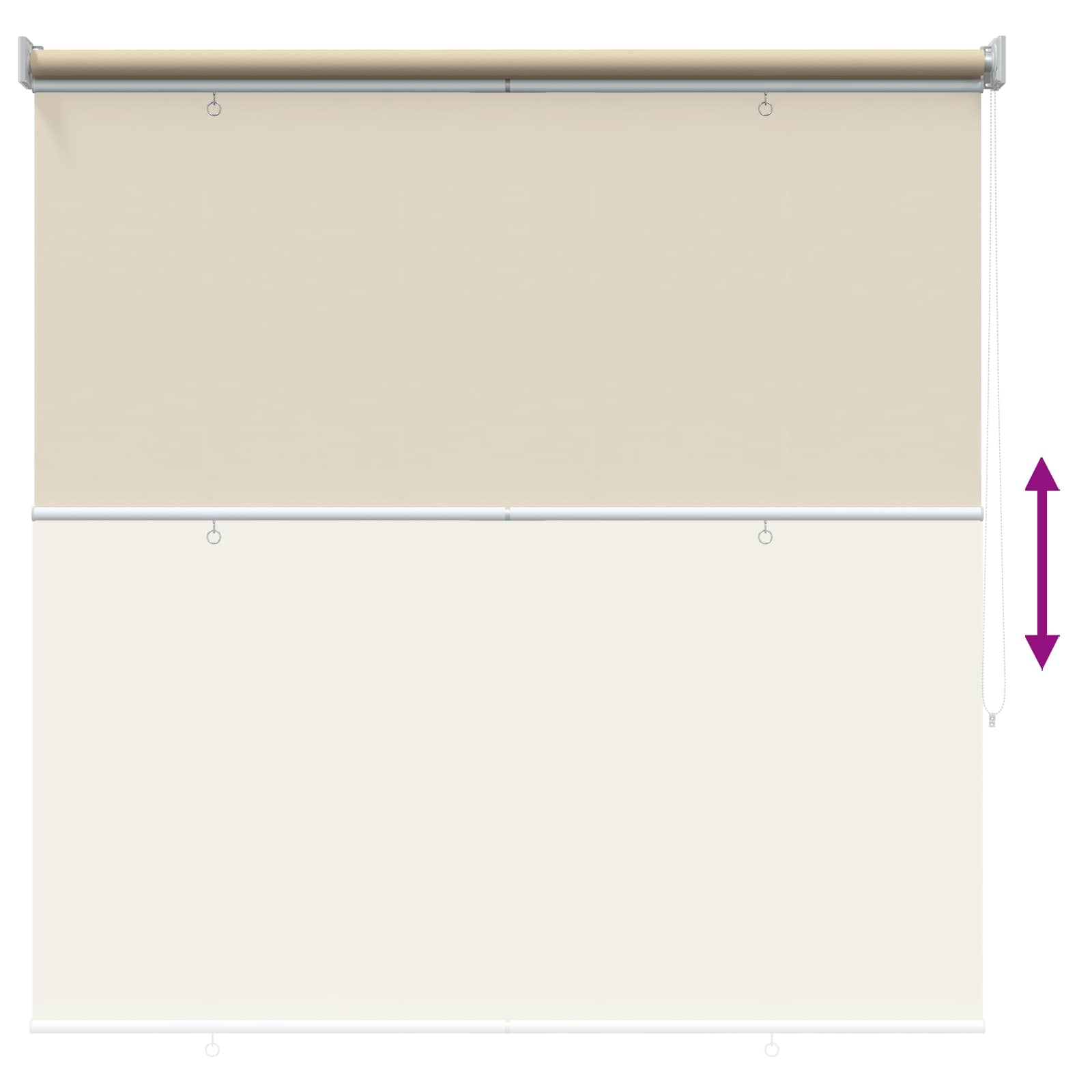 Rolo zavjesa za vanjsku uporabu s UV zaštitom Bež 140 x 140 cm