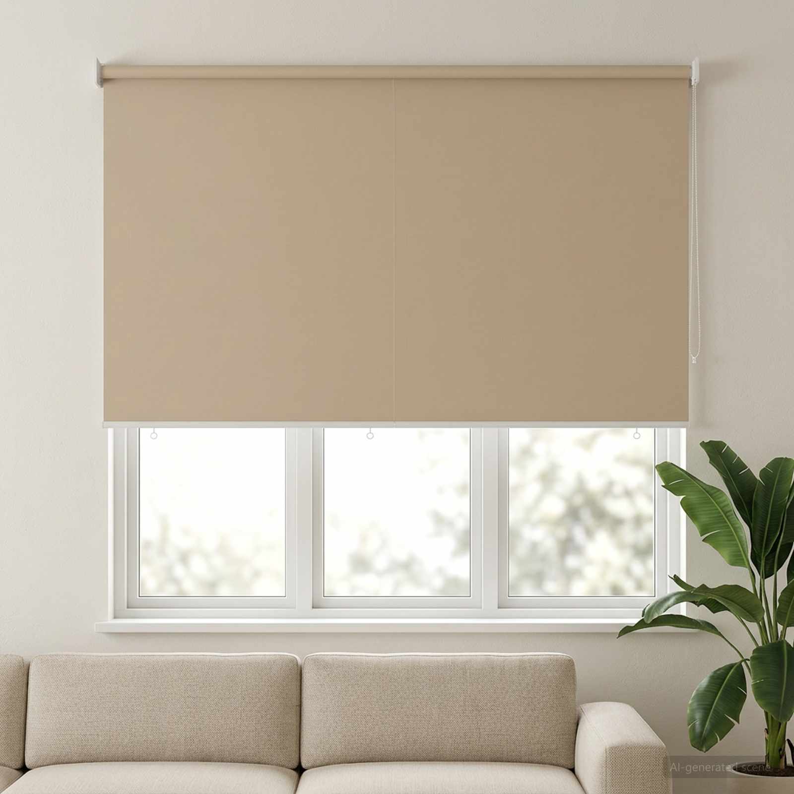 Roleta zaštita od UV zračenja Bež 180 x 140 cm Poliester