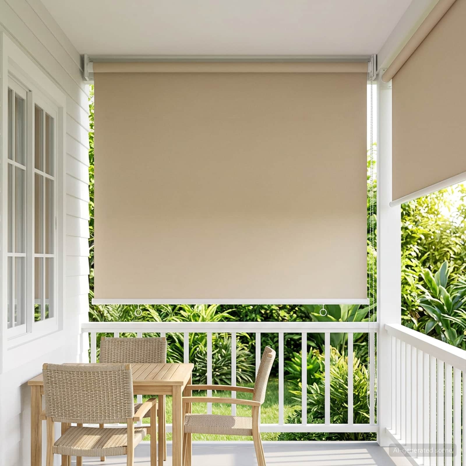 Rolo zavjesa za vanjsku uporabu s UV zaštitom Bež 80 x 230 cm