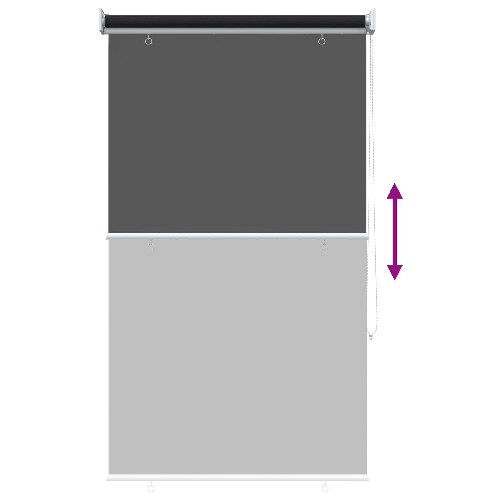 Roleta zaštita od UV zračenja Crna 80 x 140 cm Poliester
