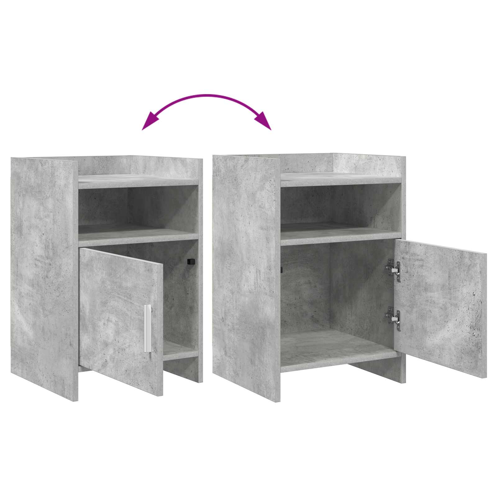 Noćni ormarići 2 pcs Betonska siva 40 x 36 x 60 cm