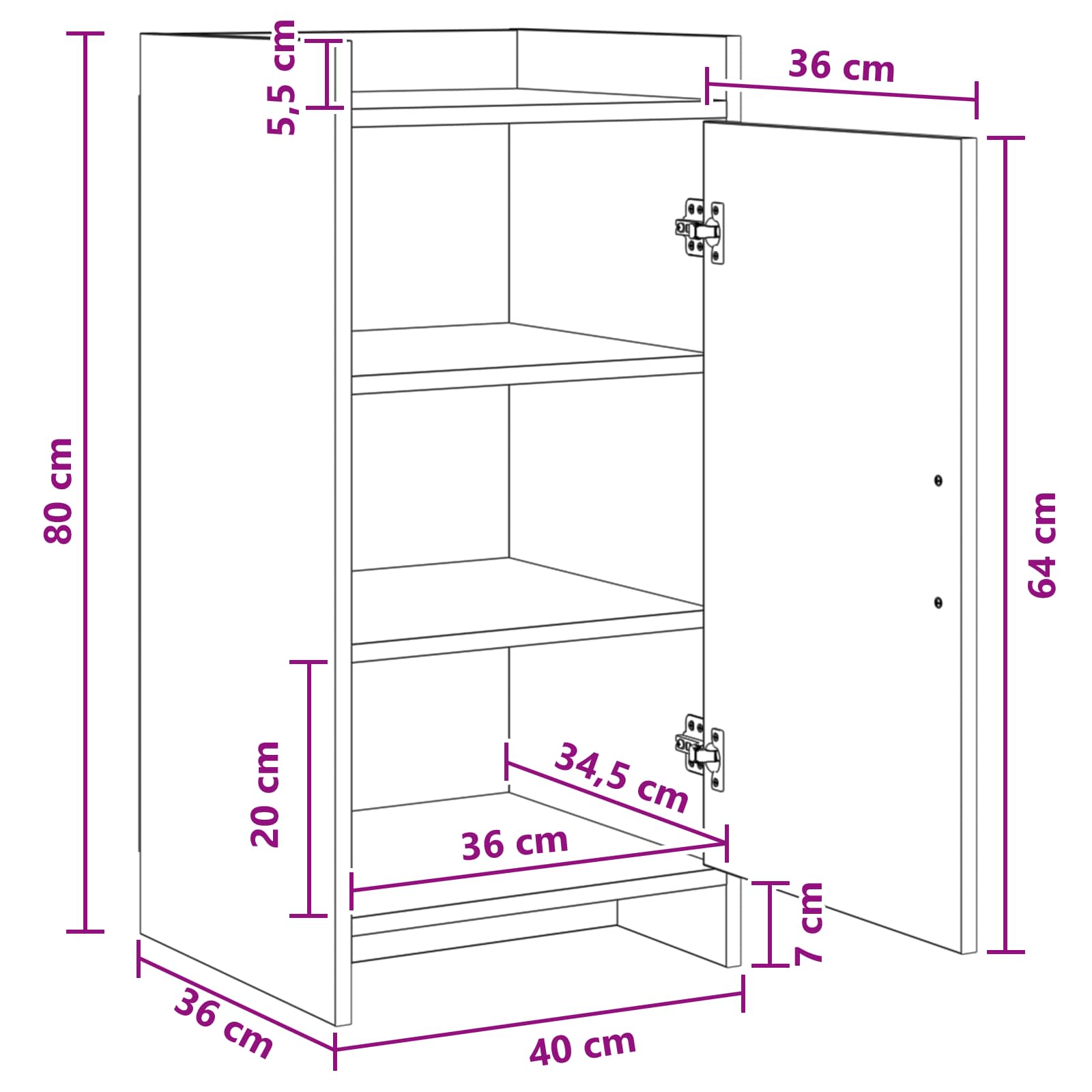 Kreveta Betonska siva 40 x 36 x 80 cm Konstruirano drvo