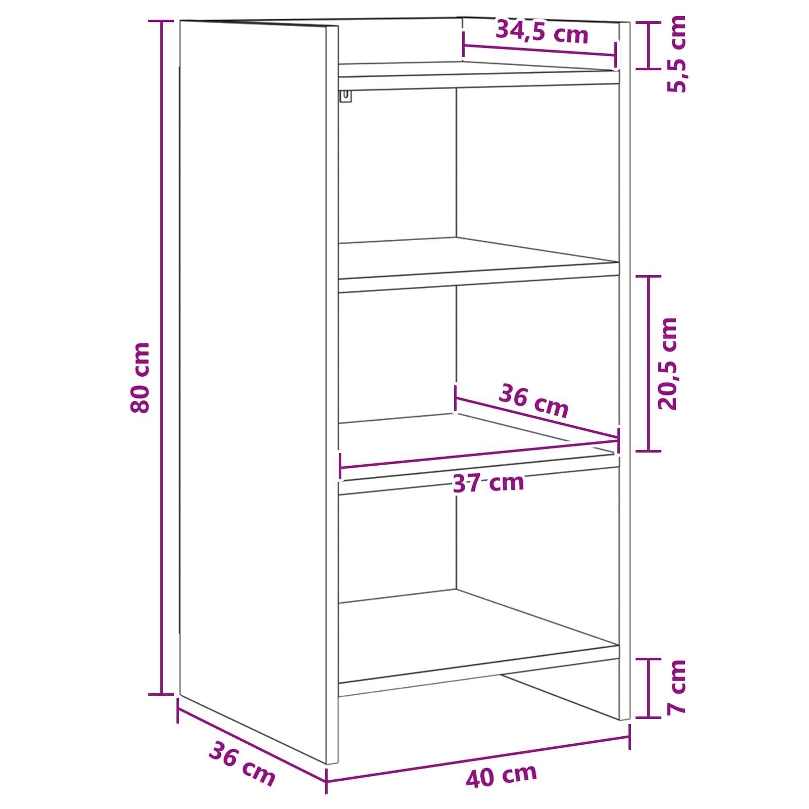 Kreveta Betonska siva 40 x 36 x 80 cm Konstruirano drvo