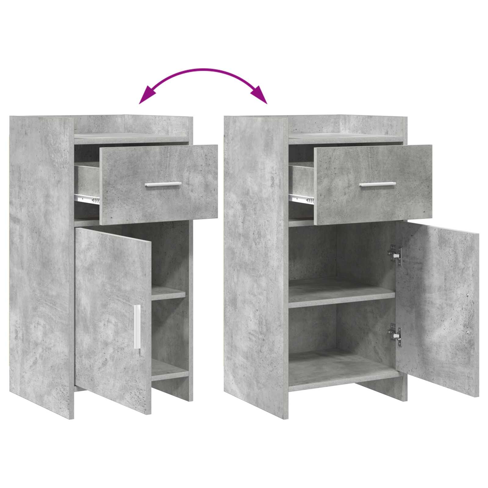 Kreveta Betonska siva 40 x 36 x 80 cm Konstruirano drvo