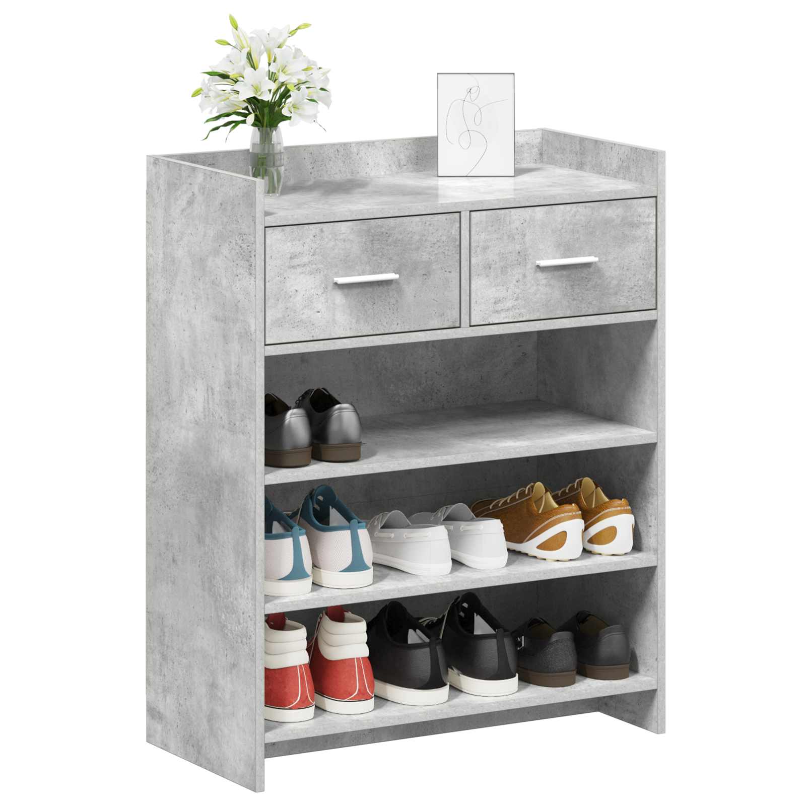 Ormar za cipele s ladicama Betonska siva 73,5 x 36 x 92 cm