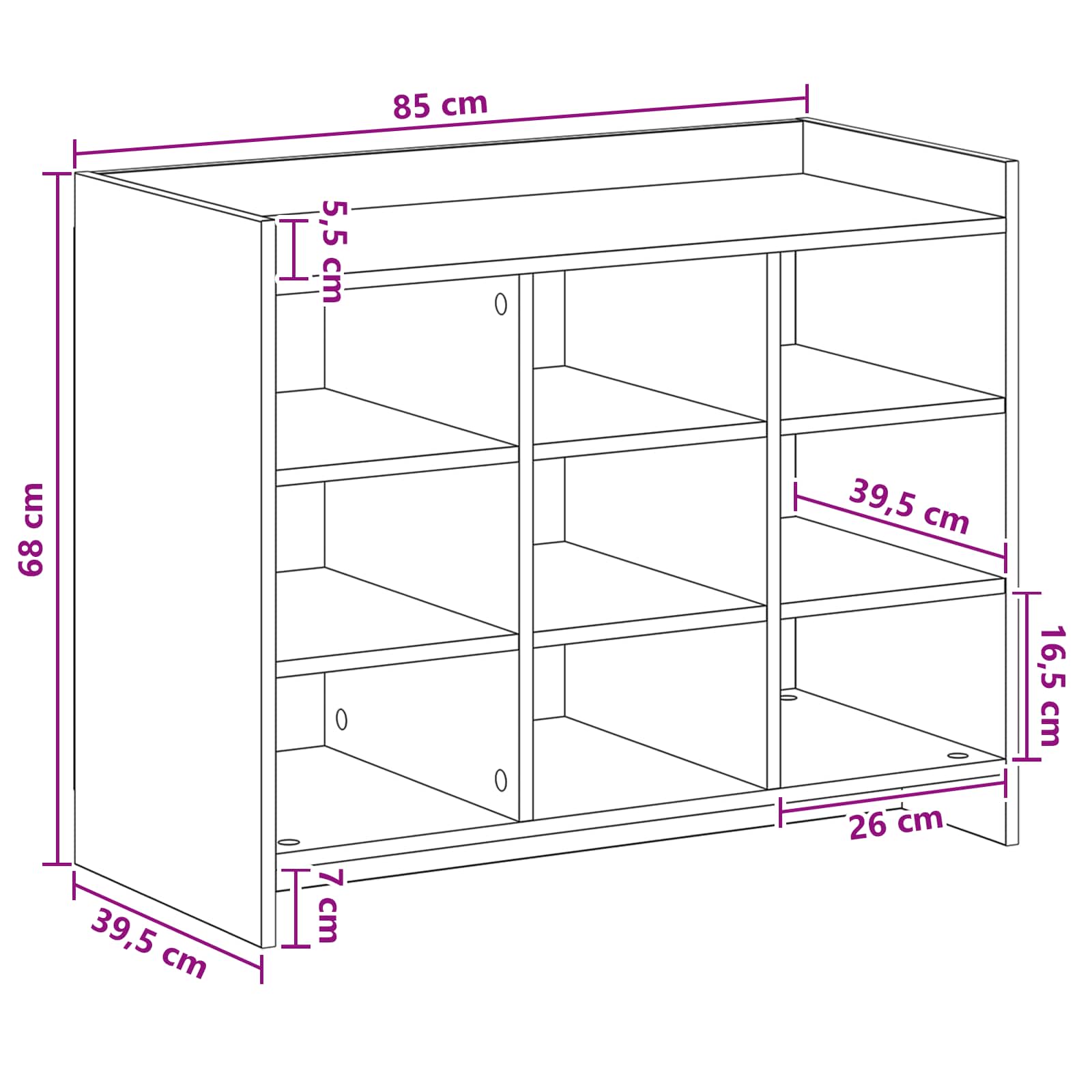 Ormar za cipele Siva Sonoma 85 x 39,5 x 70 cm Konstruirano drvo
