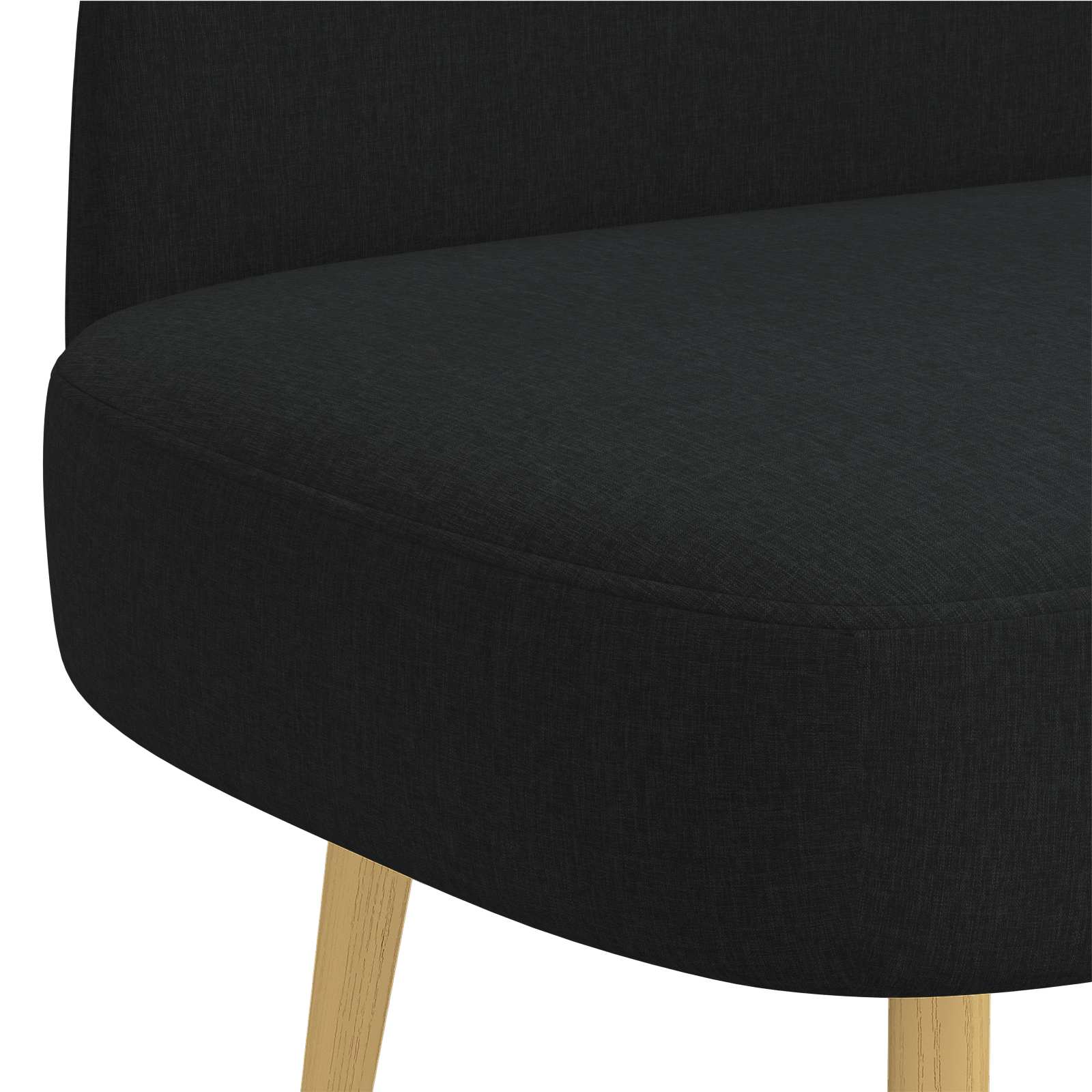 Oblikovana klupa s naslonjačem Crna 110 x 60 x 76 cm Poliester