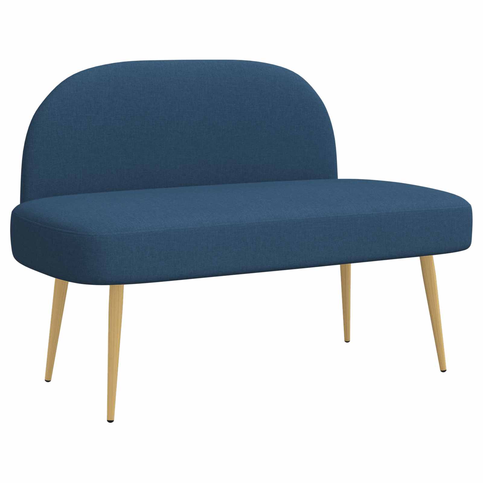 Oblikovana klupa s naslonjačem Plava 110 x 60 x 76 cm Poliester