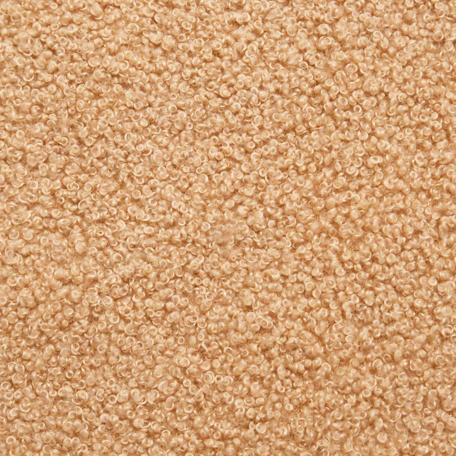 Oblikovana klupa s naslonjačem Bež 110 x 60 x 76 cm Bouclé