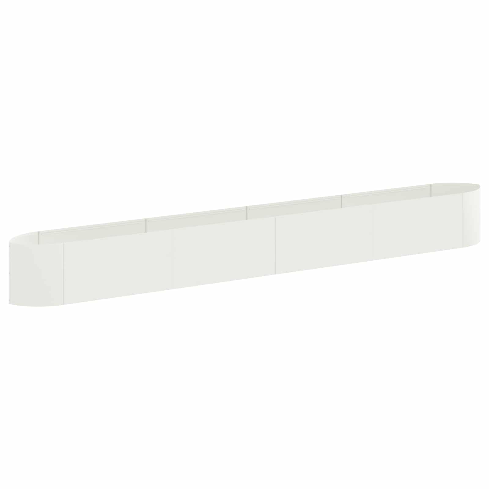 Povišeni vrtni krevet Bijela 380 x 40 x 40 cm Čelik