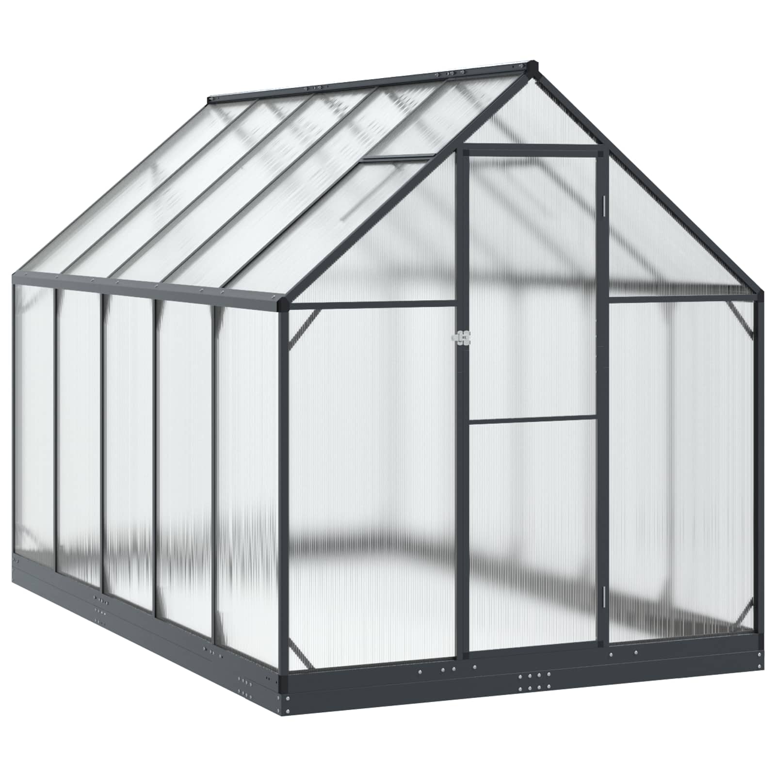 Vrtni staklenik s vratima Antracit 183,5 x 303,5 x 207 cm