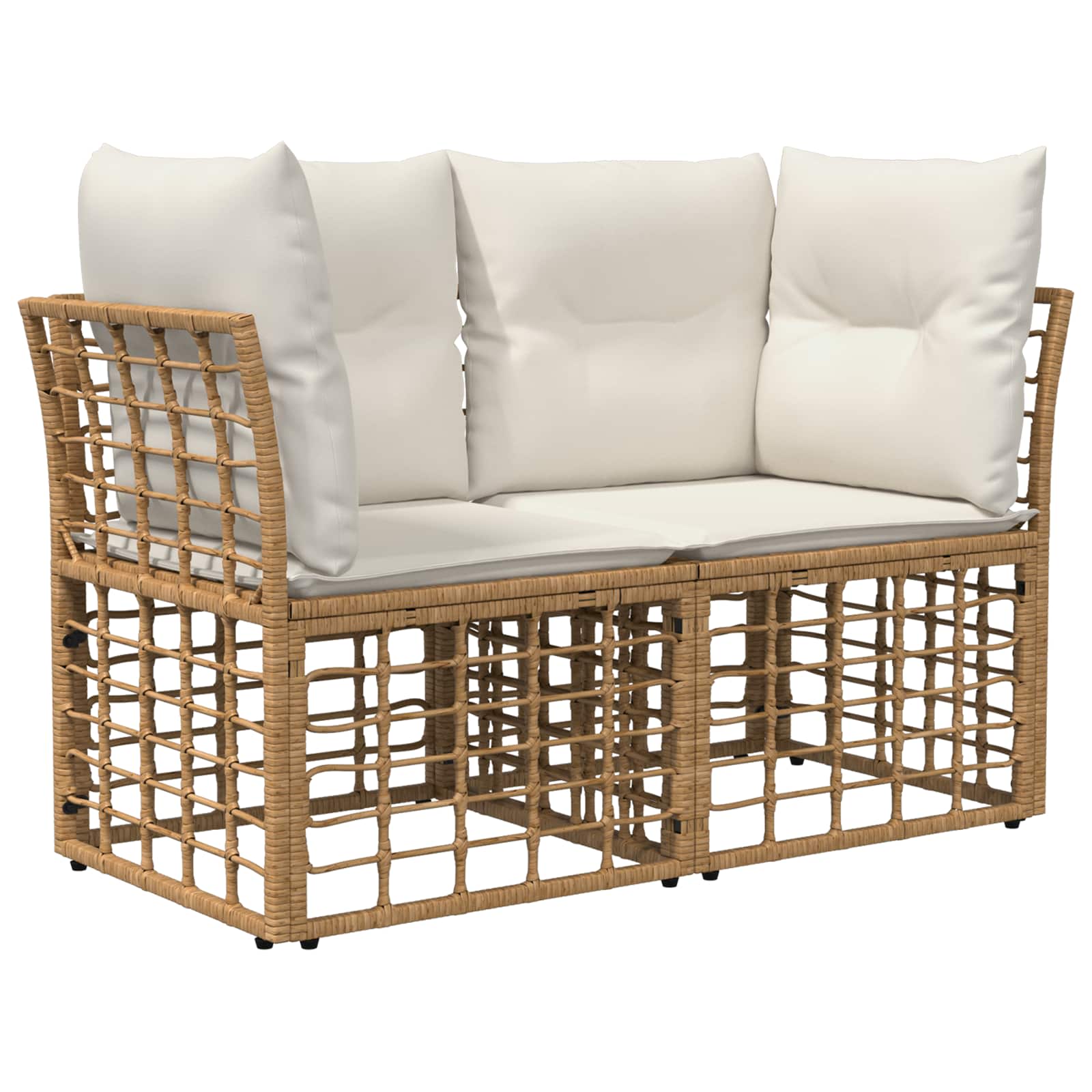 Set vanjskih sofa 11 pcs Prirodna i krema bijela Poliester