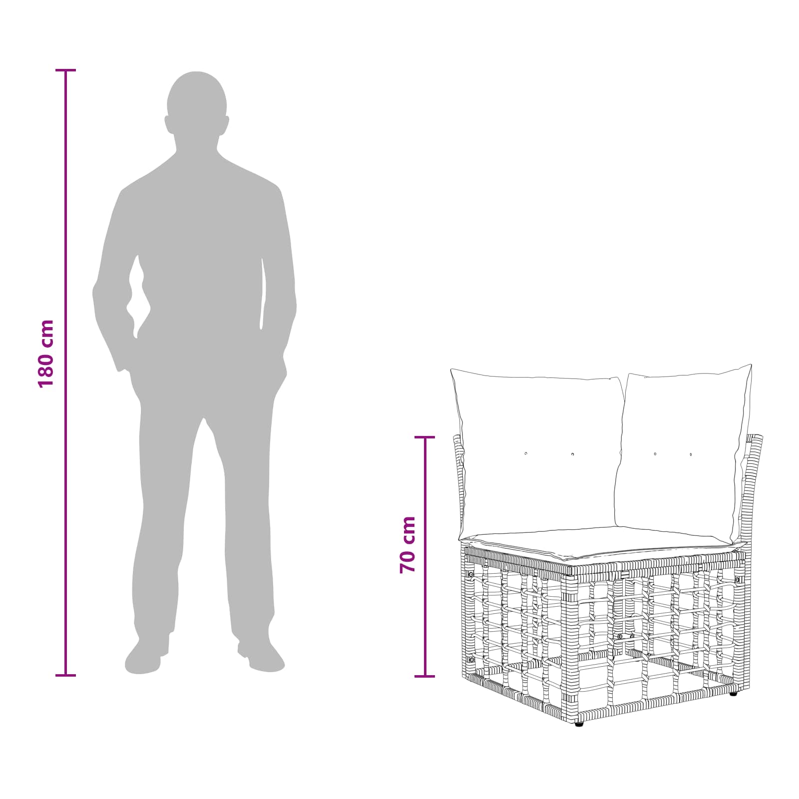 Set vanjskih sofa 11 pcs Prirodna i krema bijela Poliester